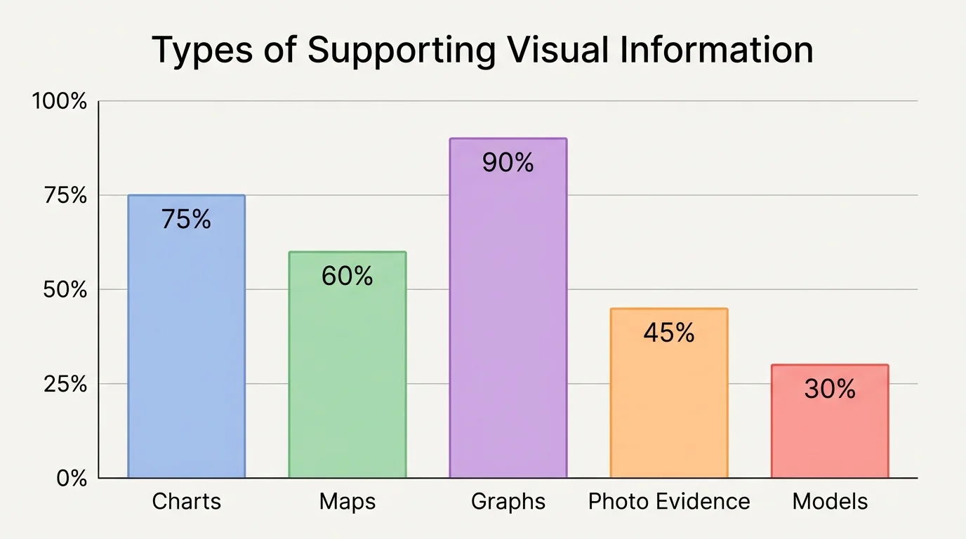 labeled bar graph with title at top, x-axis categories, y-axis scale with equal intervals, bars of different heights, and simple data labels
