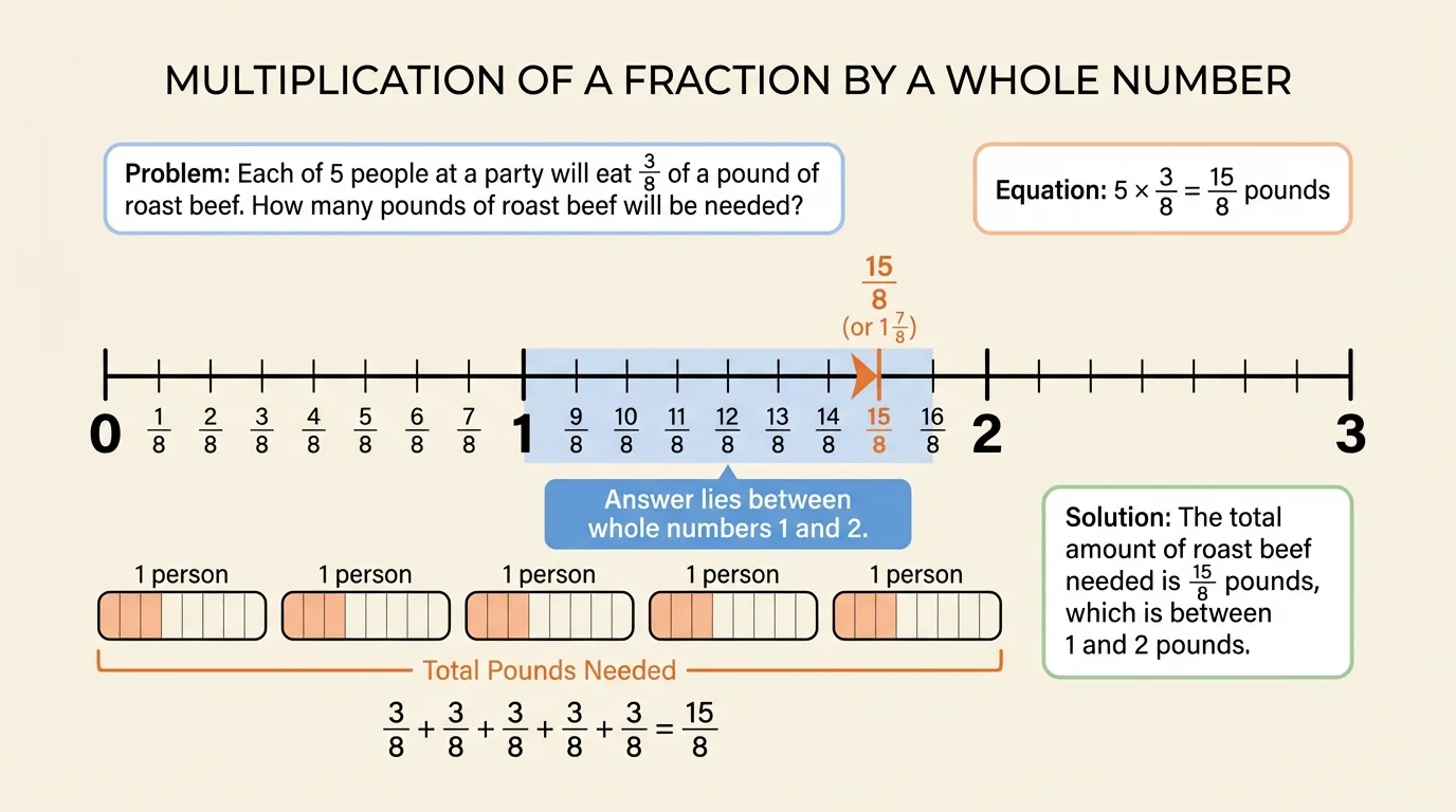 Number line from 0 to 3 with fractions 15/8 and 10/6 marked between 1 and 2, plus whole-number benchmarks